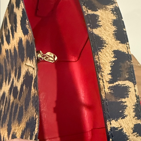 NWT Louboutin Cabachic Crepe Satin Pony Kitty Calf Leopard Print Luxury Tote. - Picture 7 of 8